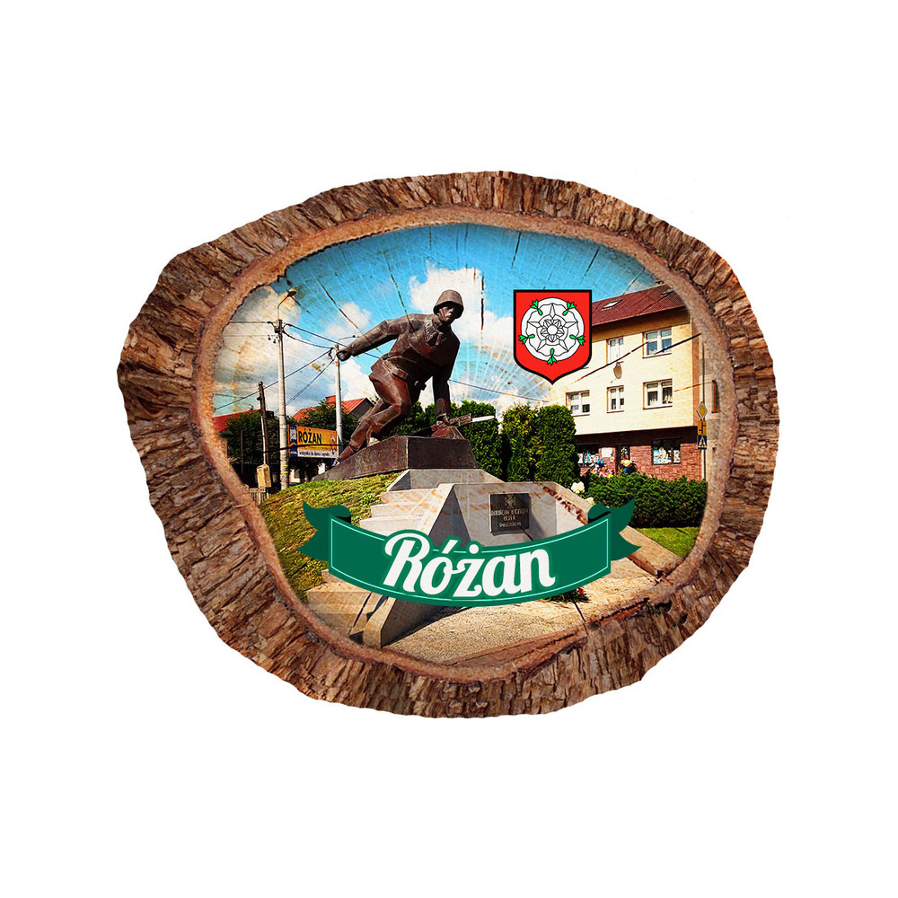 Magnes polyresinowy pieniek owal Różan