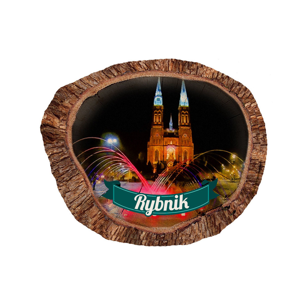 Magnes polyresinowy pieniek owal Rybnik