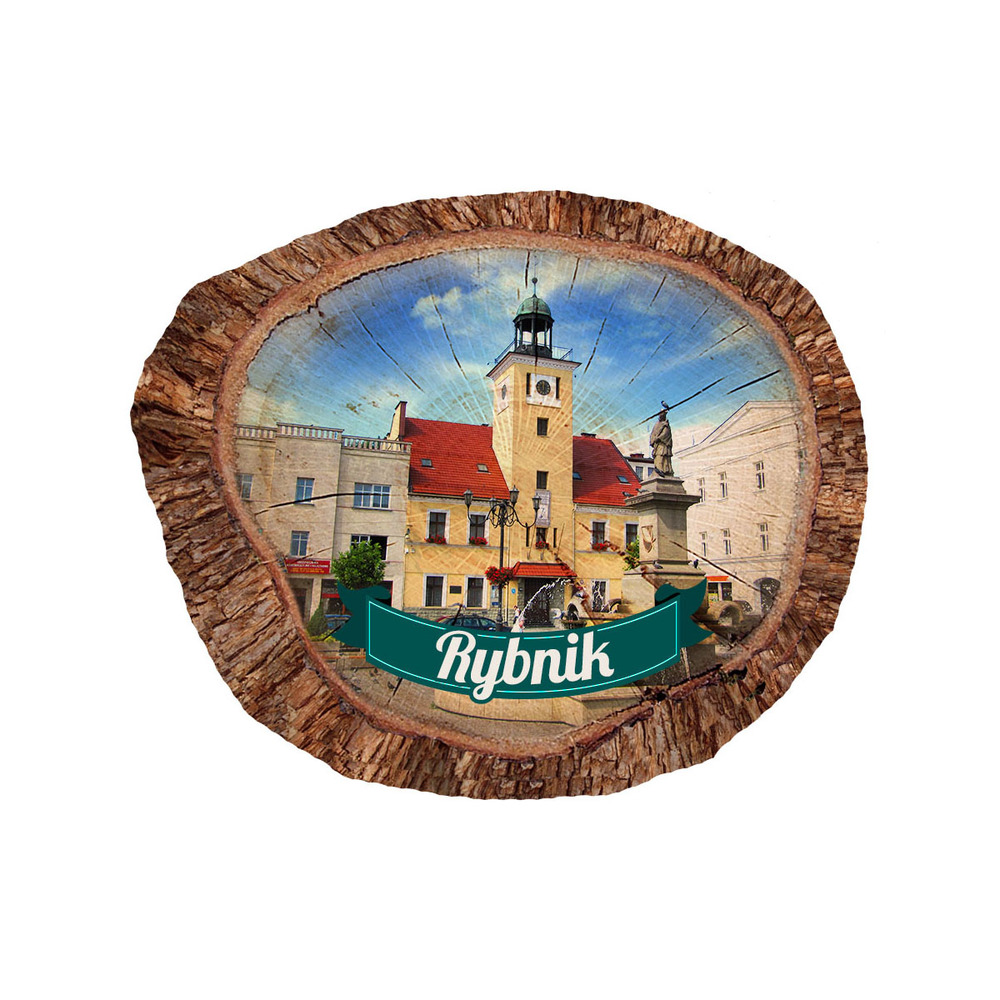 Magnes polyresinowy pieniek owal Rybnik