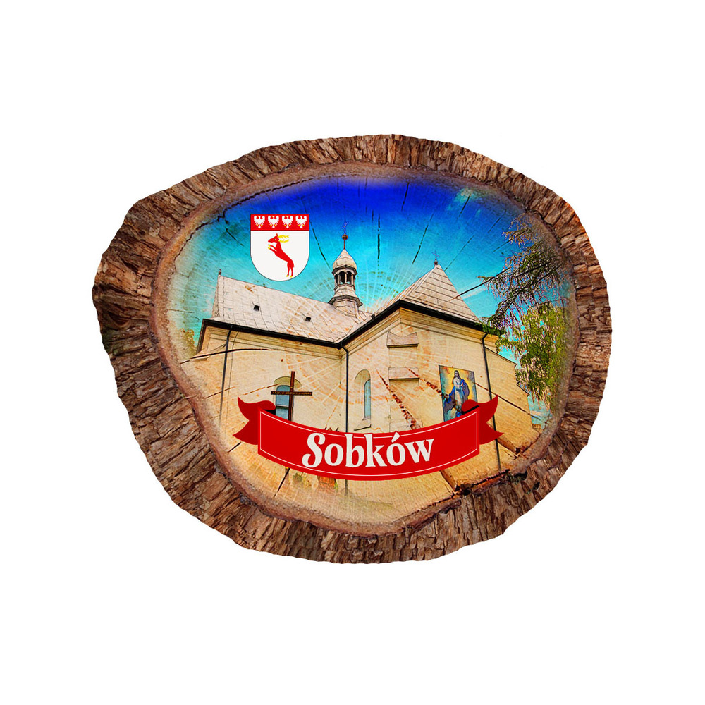 Magnes polyresinowy pieniek owal Sobków