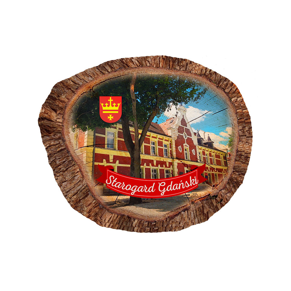 Magnes polyresinowy pieniek owal Starogard