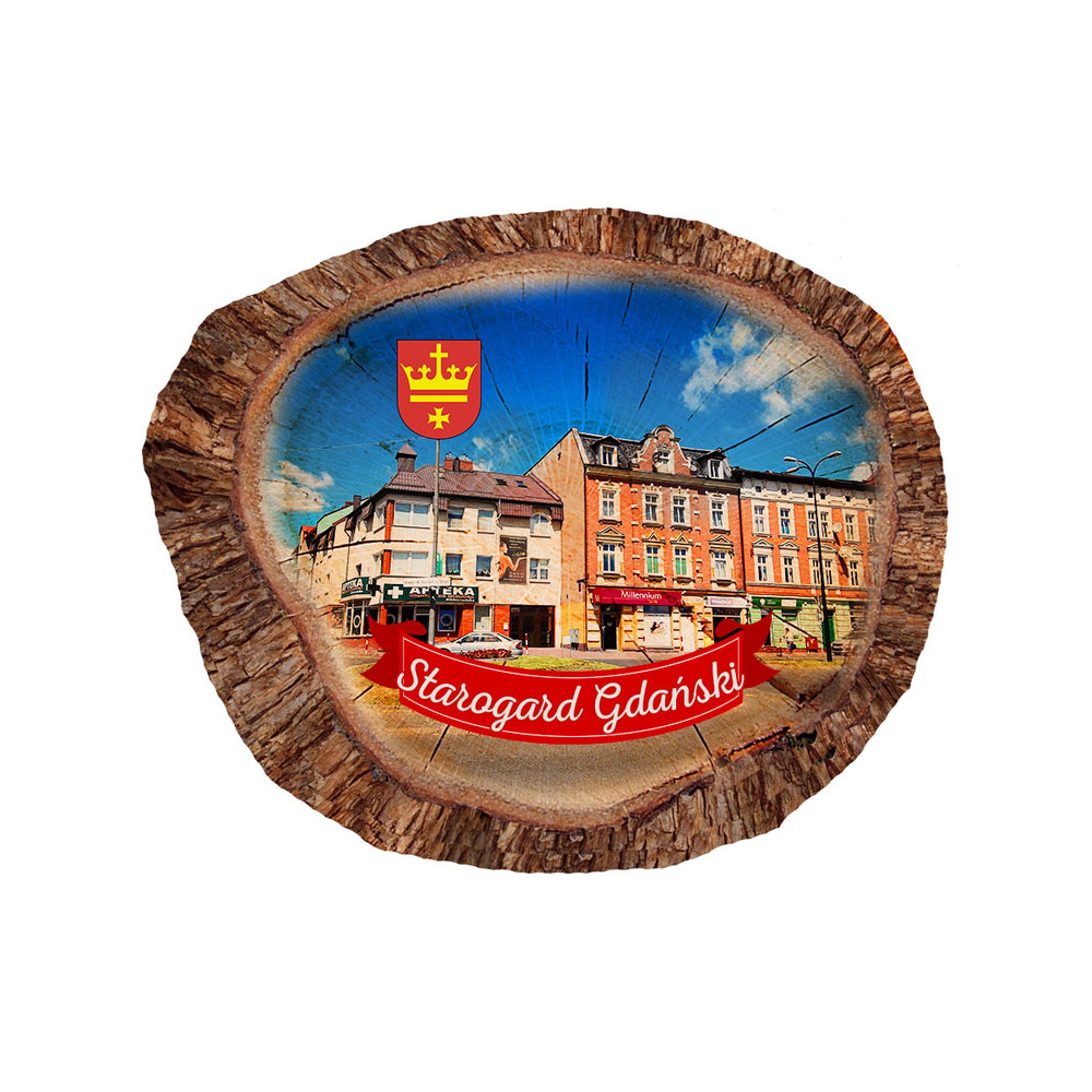 Magnes polyresinowy pieniek owal Starogard