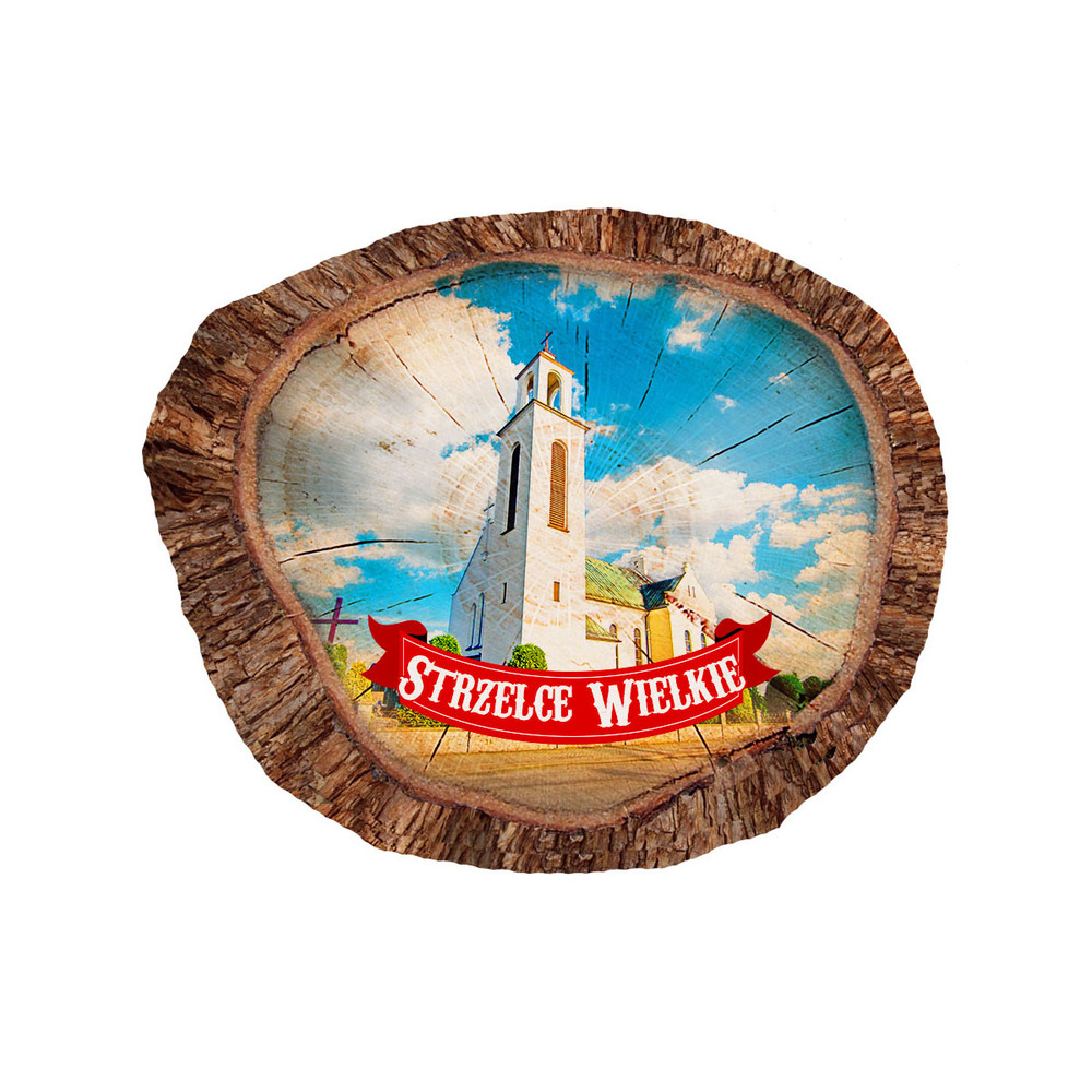 Magnes polyresinowy pieniek owal Strzelce Wielkie