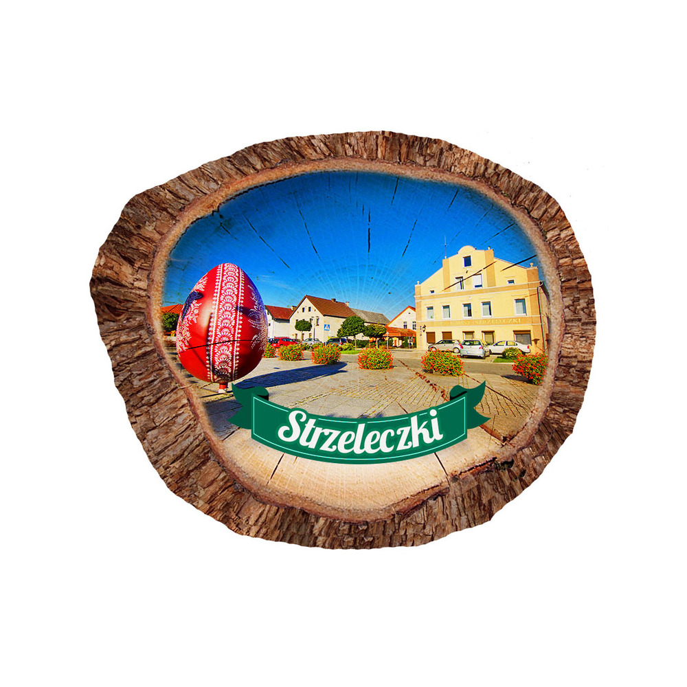 Magnes polyresinowy pieniek owal Strzeleczki