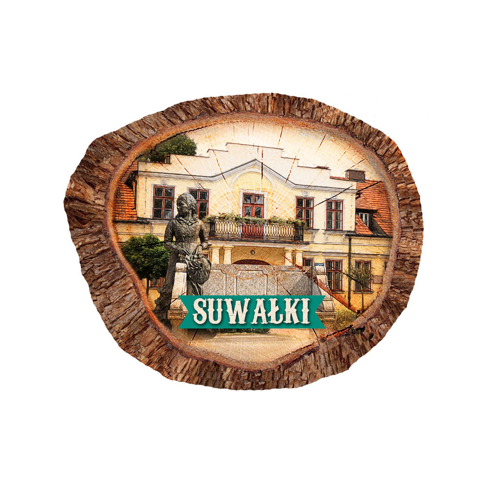 Magnes polyresinowy pieniek owal Suwałki