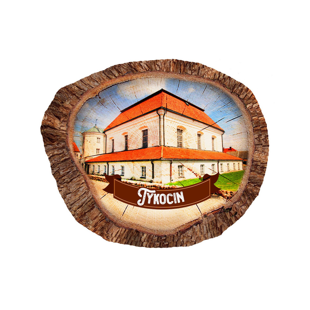 Magnes polyresinowy pieniek owal Tykocin