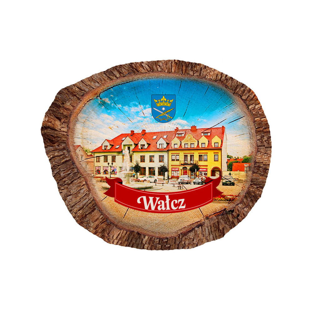 Magnes polyresinowy pieniek owal Wałcz
