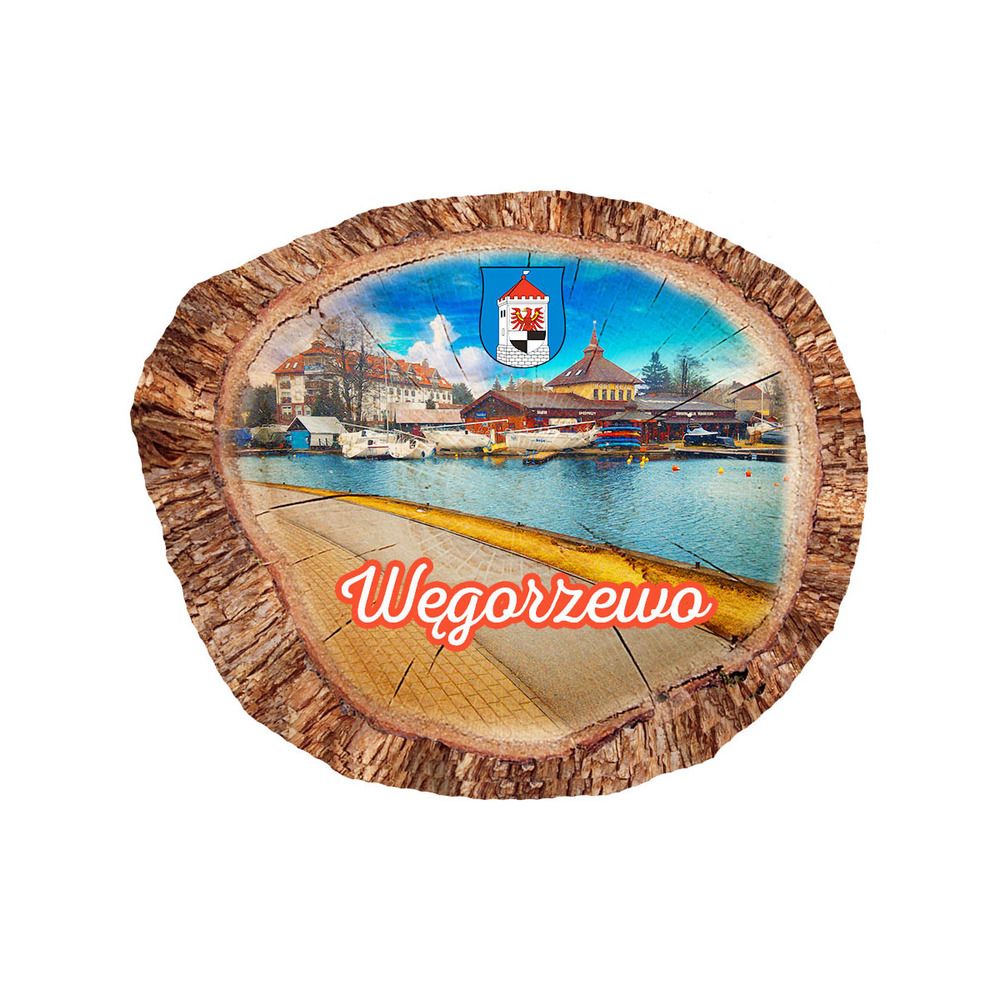 Magnes polyresinowy pieniek owal Węgorzewo