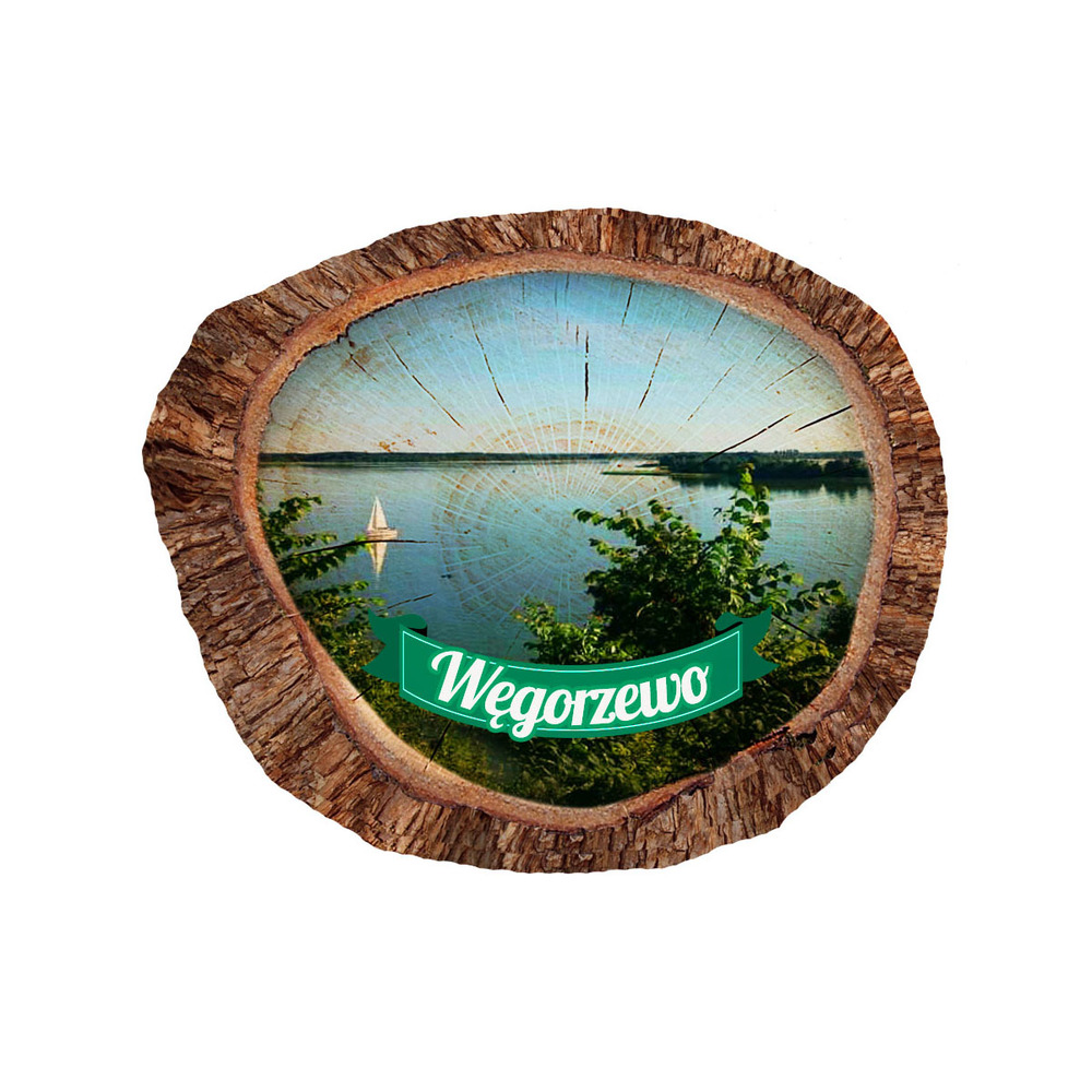 Magnes polyresinowy pieniek owal Węgorzewo
