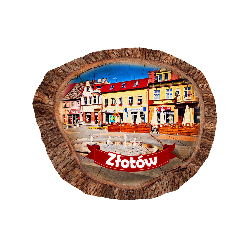 Magnes polyresinowy pieniek owal Złotów