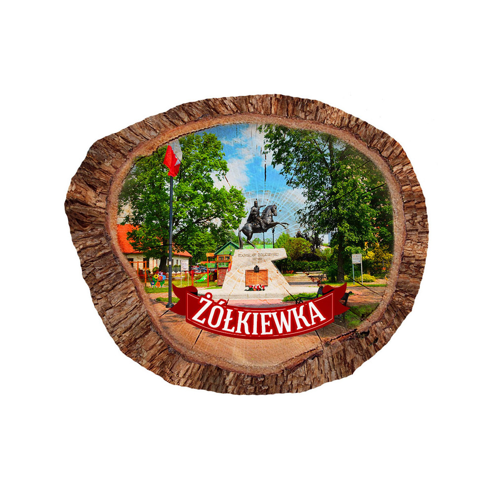Magnes polyresinowy pieniek owal Żółkiewka