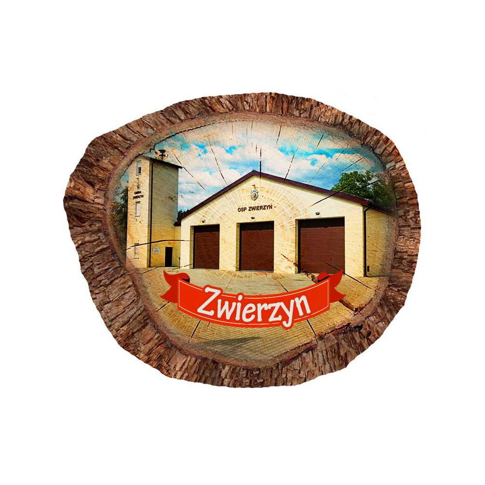 Magnes polyresinowy pieniek owal Zwierzyn