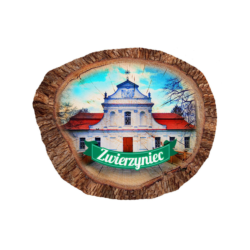 Magnes polyresinowy pieniek owal Zwierzyniec