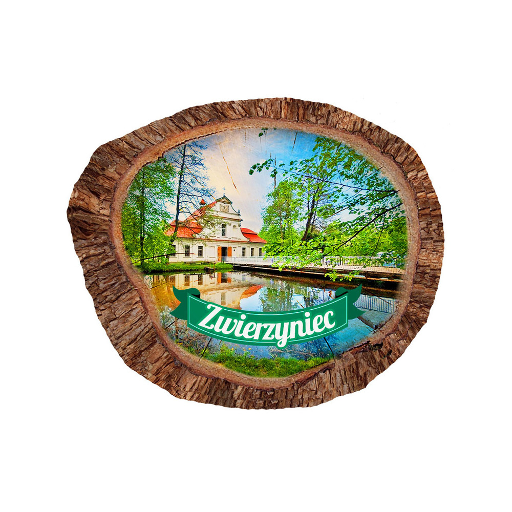 Magnes polyresinowy pieniek owal Zwierzyniec