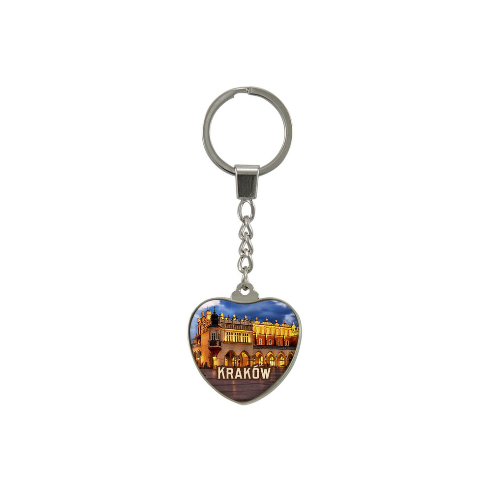 Brelok szklany serce Kraków