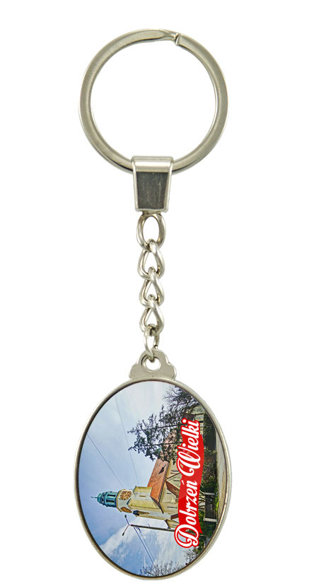 Brelok szklany owal Dobrzeń Wielki