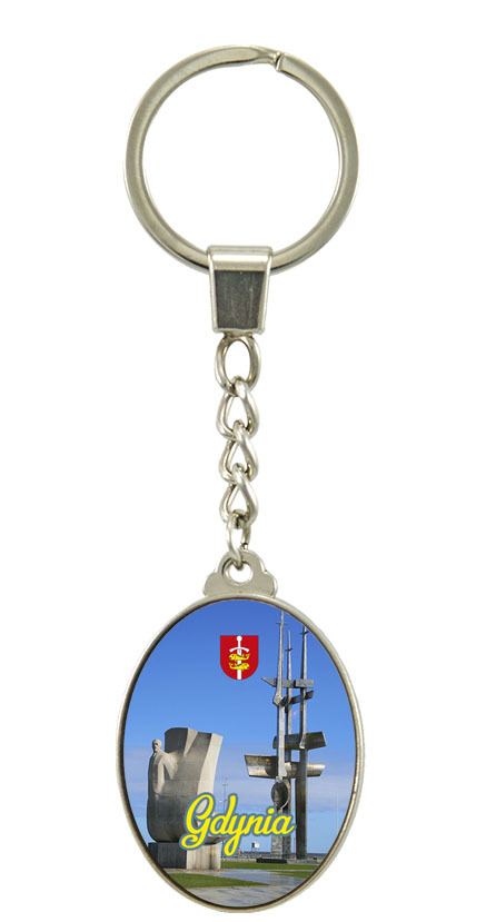 Brelok szklany owal Gdynia