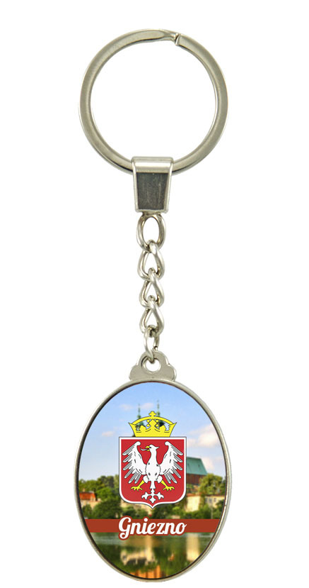 Brelok szklany owal Gniezno