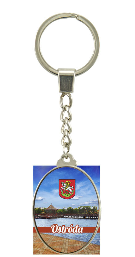 Brelok szklany owal Ostróda