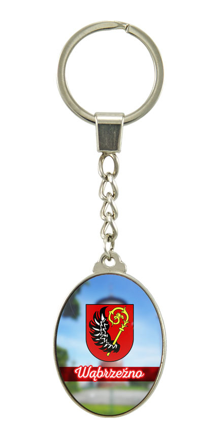 Brelok szklany owal Wąbrzeźno