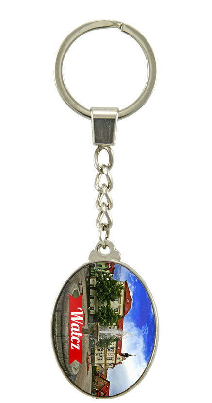 Brelok szklany owal Wałcz