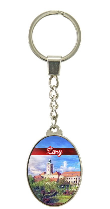 Brelok szklany owal Żary