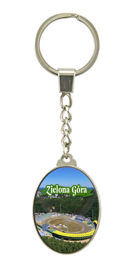 Brelok szklany owal Zielona Góra
