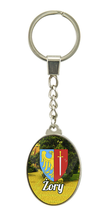 Brelok szklany owal Żory