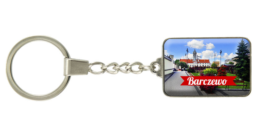 Brelok szklany prostokąt Barczewo
