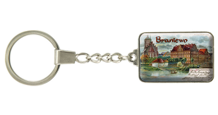 Brelok szklany prostokąt Braniewo