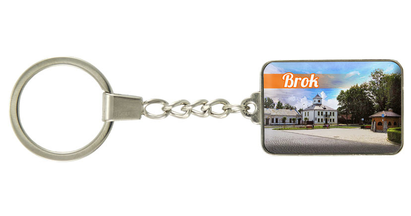 Brelok szklany prostokąt Brok