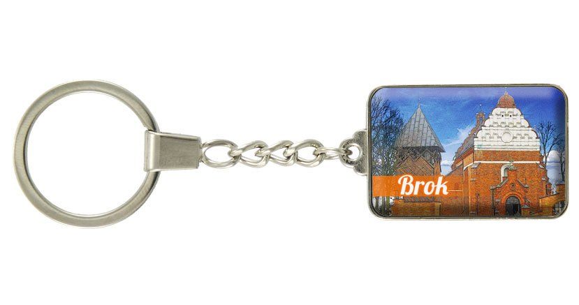 Brelok szklany prostokąt Brok