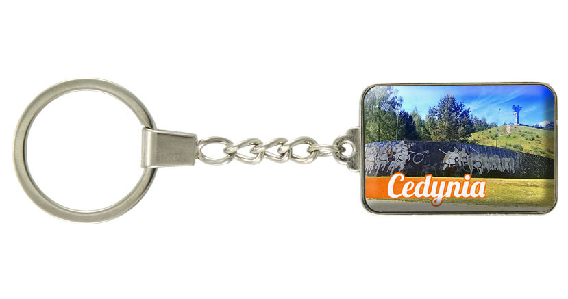 Brelok szklany prostokąt Cedynia