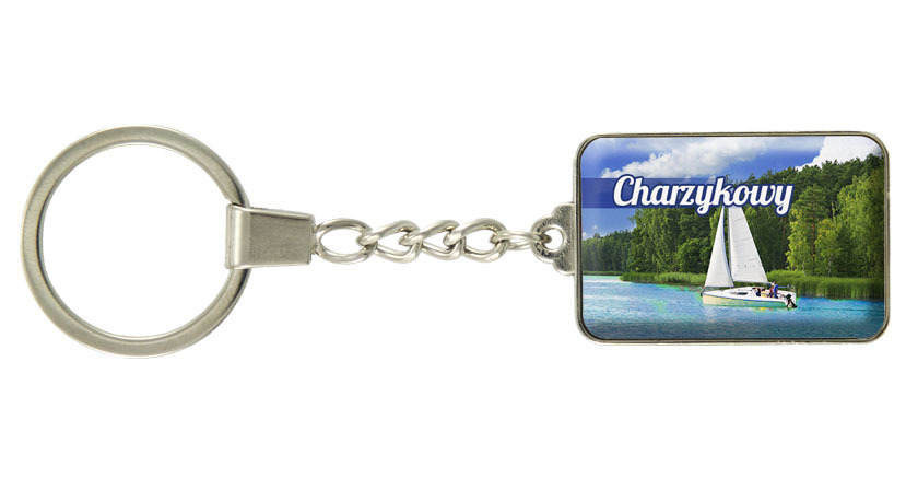 Brelok szklany prostokąt Charzykowy