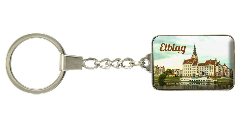Brelok szklany prostokąt Elbląg