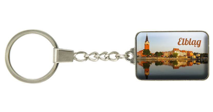 Brelok szklany prostokąt Elbląg