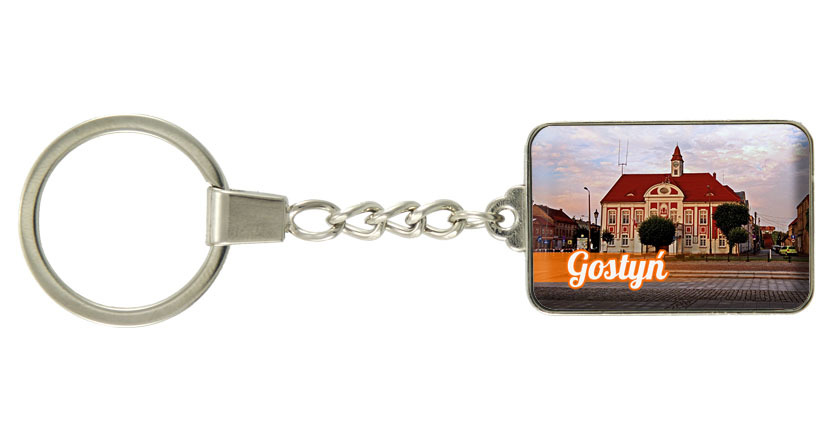 Brelok szklany prostokąt Gostyń