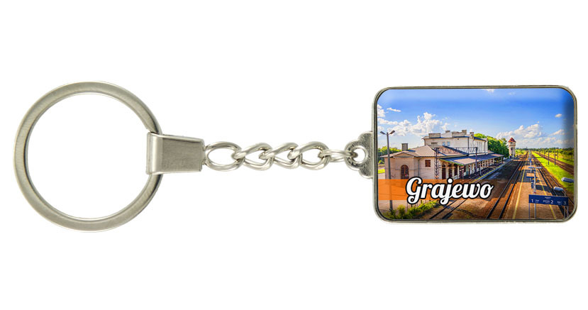 Brelok szklany prostokąt Grajewo