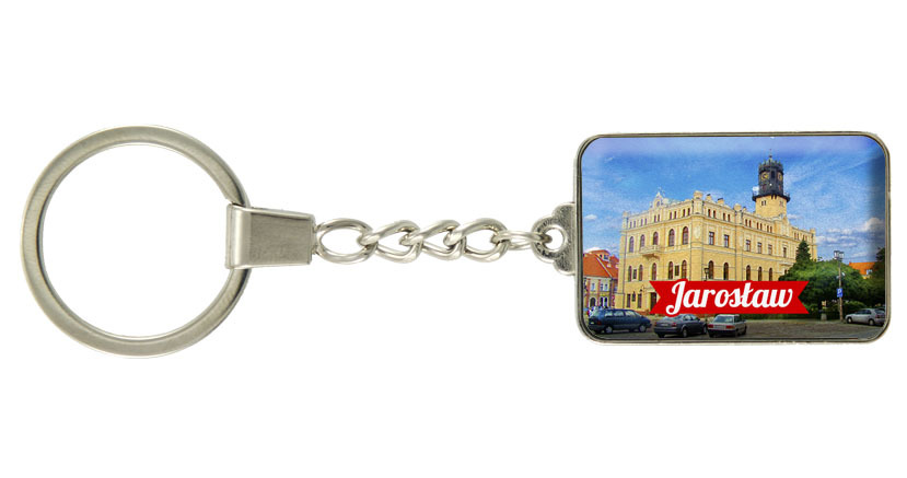 Brelok szklany prostokąt Jarosław