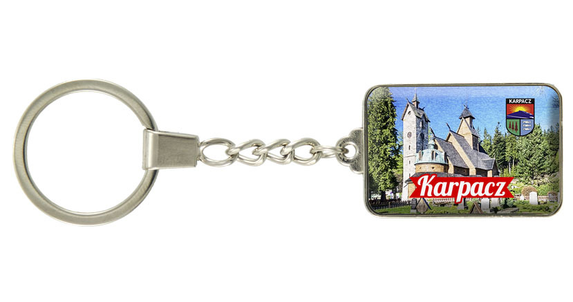 Brelok szklany prostokąt Karpacz