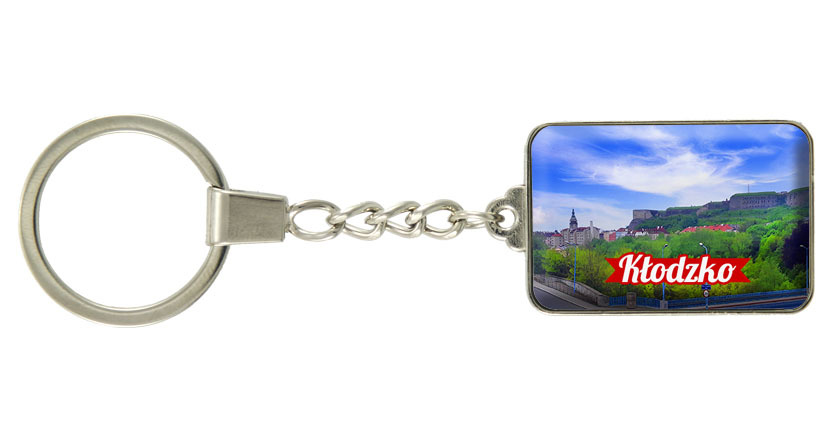 Brelok szklany prostokąt Kłodzko