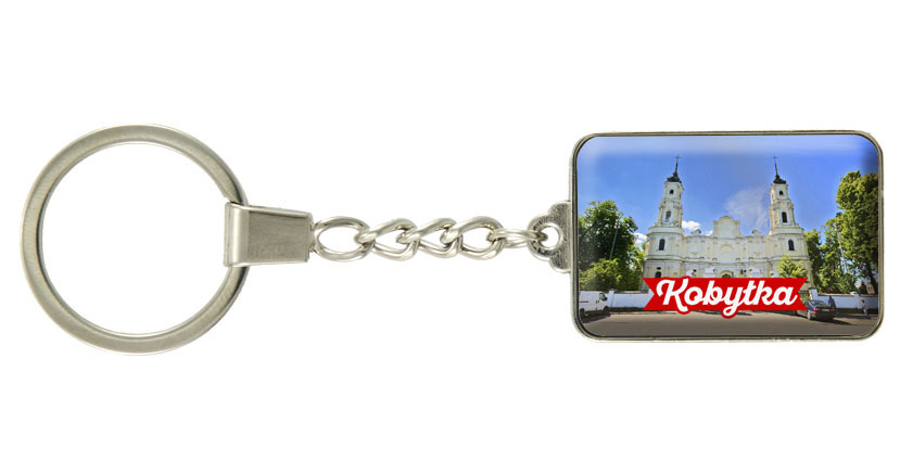Brelok szklany prostokąt Kobyłka