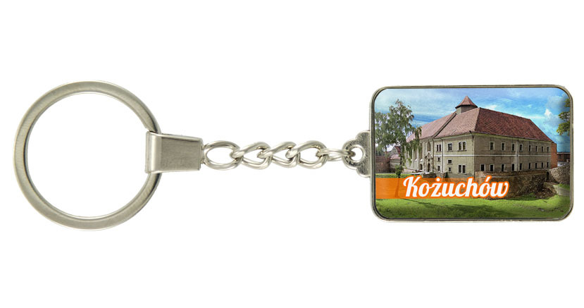 Brelok szklany prostokąt Kożuchów