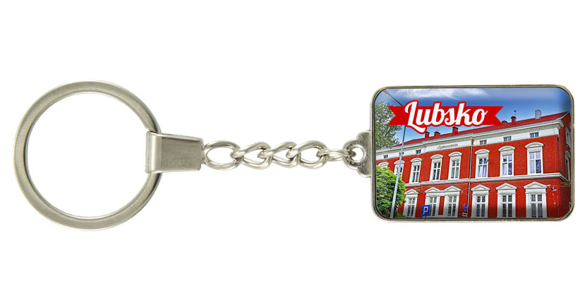 Brelok szklany prostokąt Lubsko