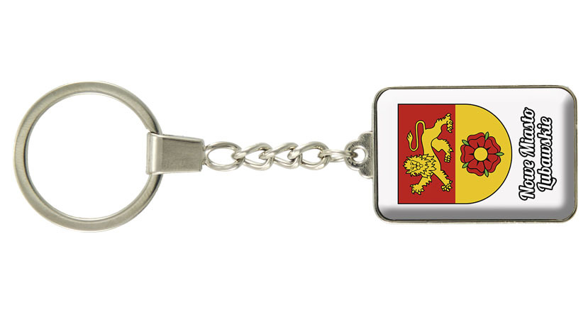 Brelok szklany prostokąt Nowe Miasto Lubawskie
