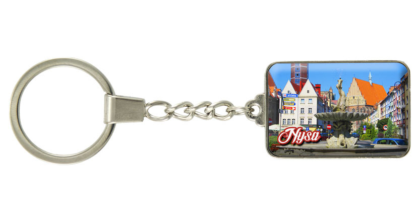 Brelok szklany prostokąt Nysa