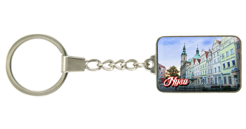 Brelok szklany prostokąt Nysa