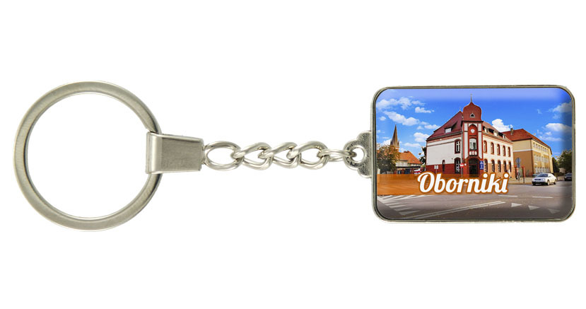 Brelok szklany prostokąt Oborniki