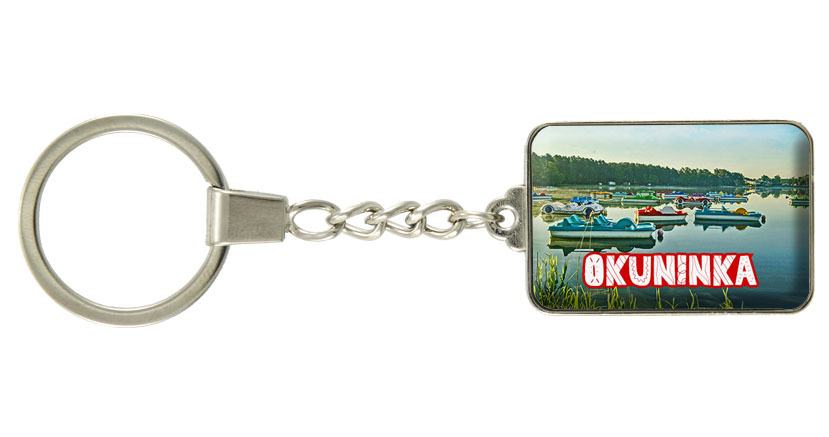 Brelok szklany prostokąt Okuninka