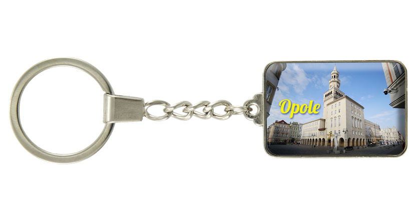 Brelok szklany prostokąt Opole